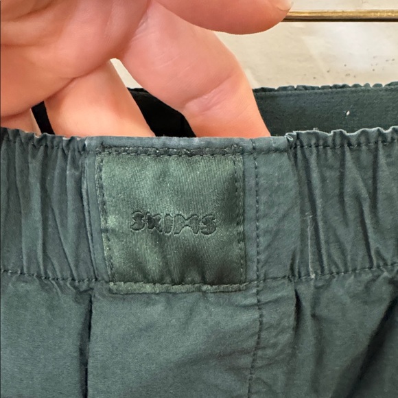 SKIMS WOMENS COTTON POPLIN PAJAMA PANT XL PINE GREEN - Picture 9 of 13